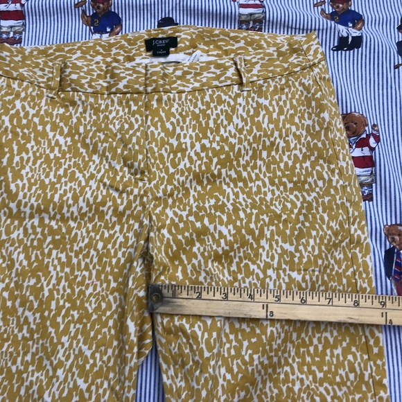 J. Crew Women City Fit Pants Cropped Yellow Size 2 - Picture 6 of 8